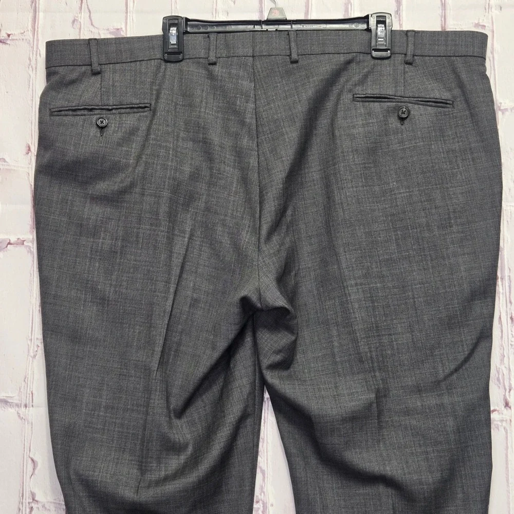 Lauren Ralph Lauren Dress Pants Gray 100% Wool Flat Front Formal Mens 44x30